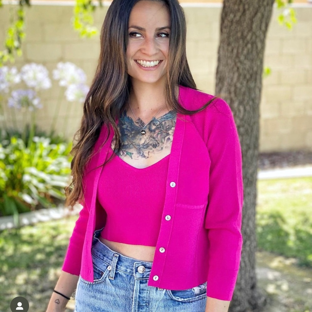Zara size small pink cardigan